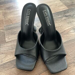 Cape Robbin Black Square Toe Heels